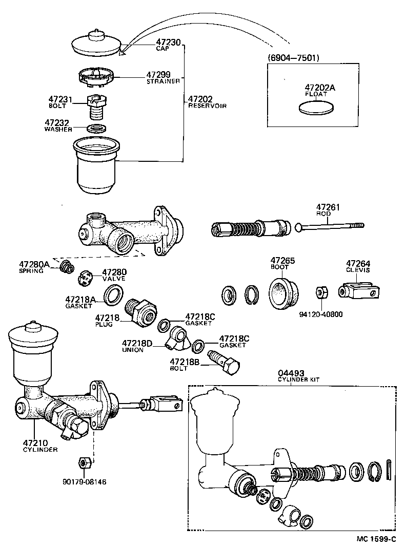 47230-12030 CAP ASSY, BRAKE MASTER CYLINDER RESERVOIR FILLER product image