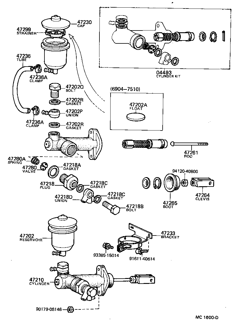 47230-12030 CAP ASSY, BRAKE MASTER CYLINDER RESERVOIR FILLER product image