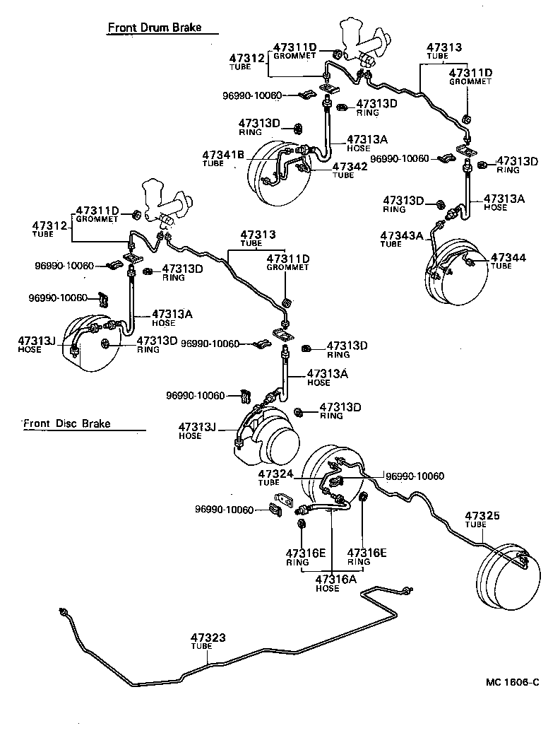 47311-10030 TUBE, FRONT BRAKE, NO.1 product image