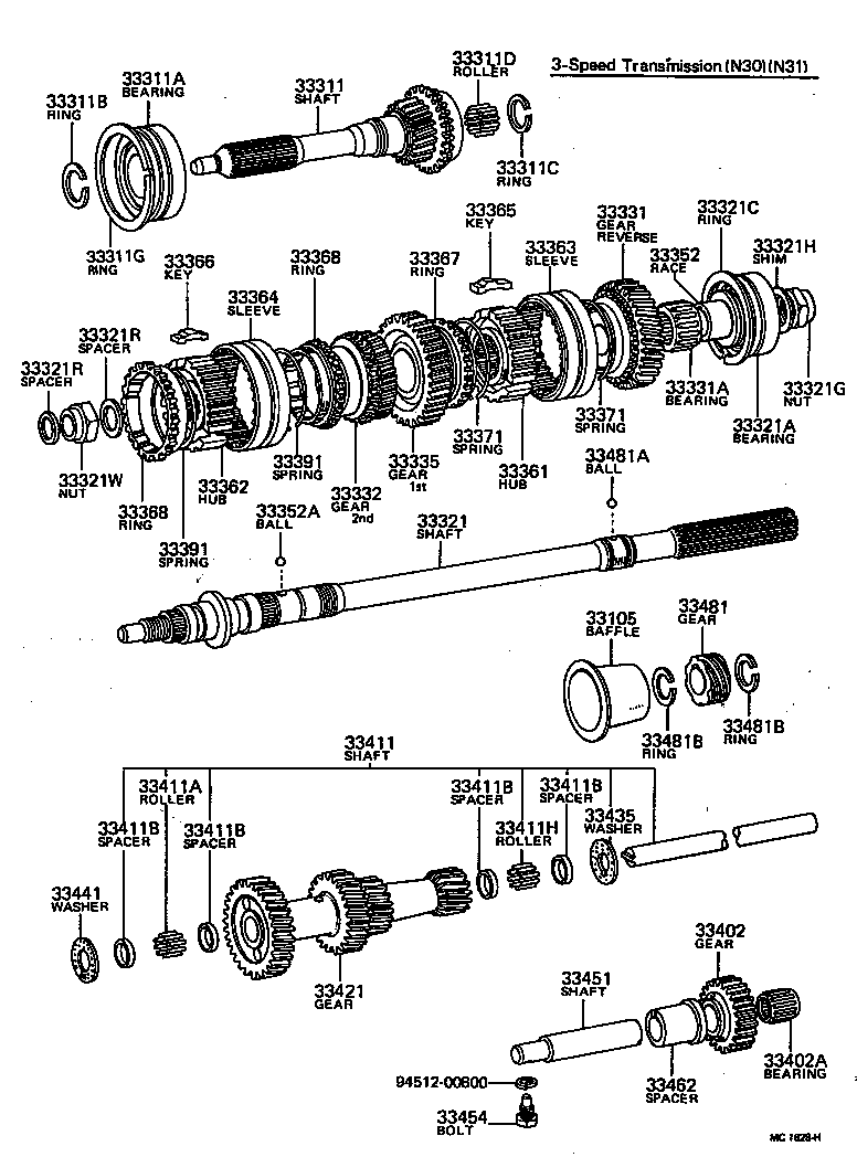 33362-20010 HUB, TRANSMISSION CLUTCH, NO.2 product image