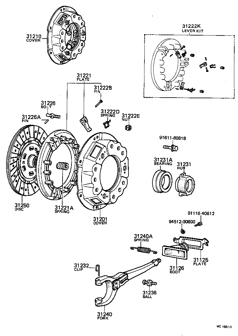 31210-36033 COVER ASSY, CLUTCH product image