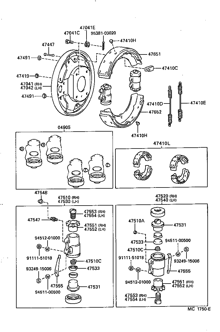 04494-25010 SHOE KIT, FRONT BRAKE product image