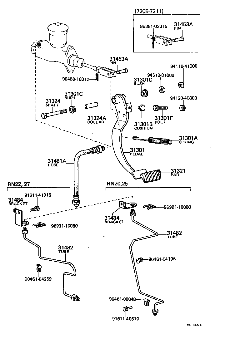 31301-35060 PEDAL SUB-ASSY, CLUTCH product image