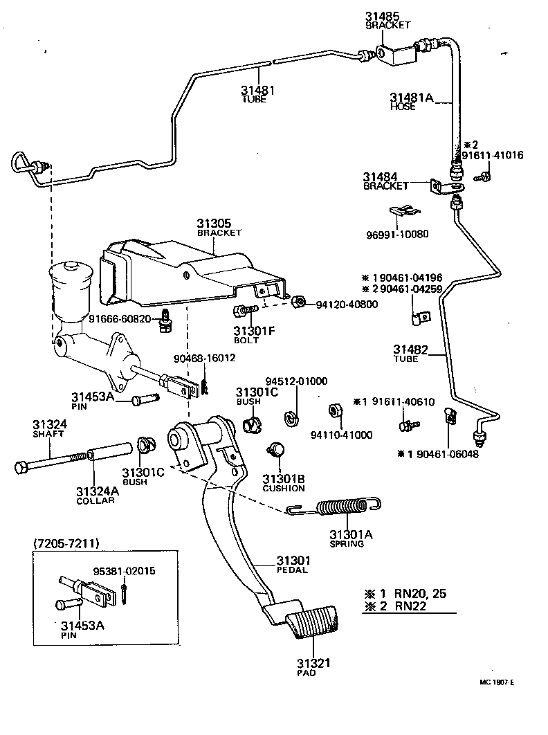 31301-35060 PEDAL SUB-ASSY, CLUTCH product image