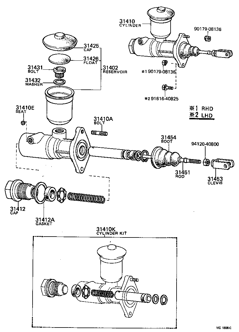 31451-22040 ROD, CLUTCH MASTER CYLINDER PUSH product image