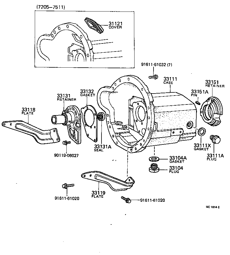 33111-26040 CASE, MANUAL TRANSMISSION product image