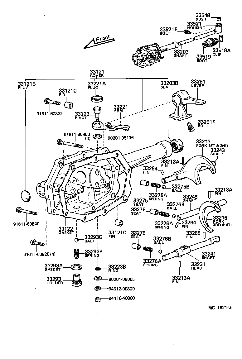 Toyota 33213-26020 FORK, 3RD & 4TH SHIFT