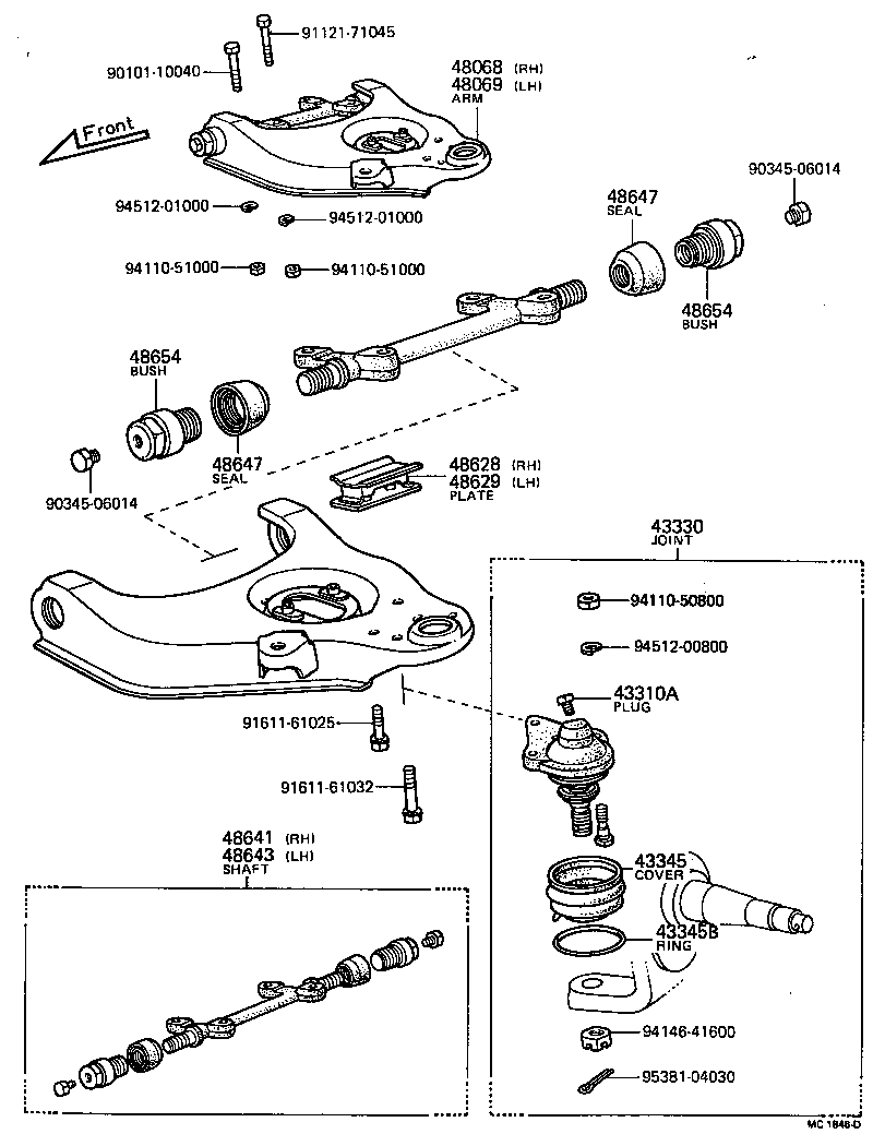 48305-39025 BUMPER, FRONT SPRING, NO.2 product image