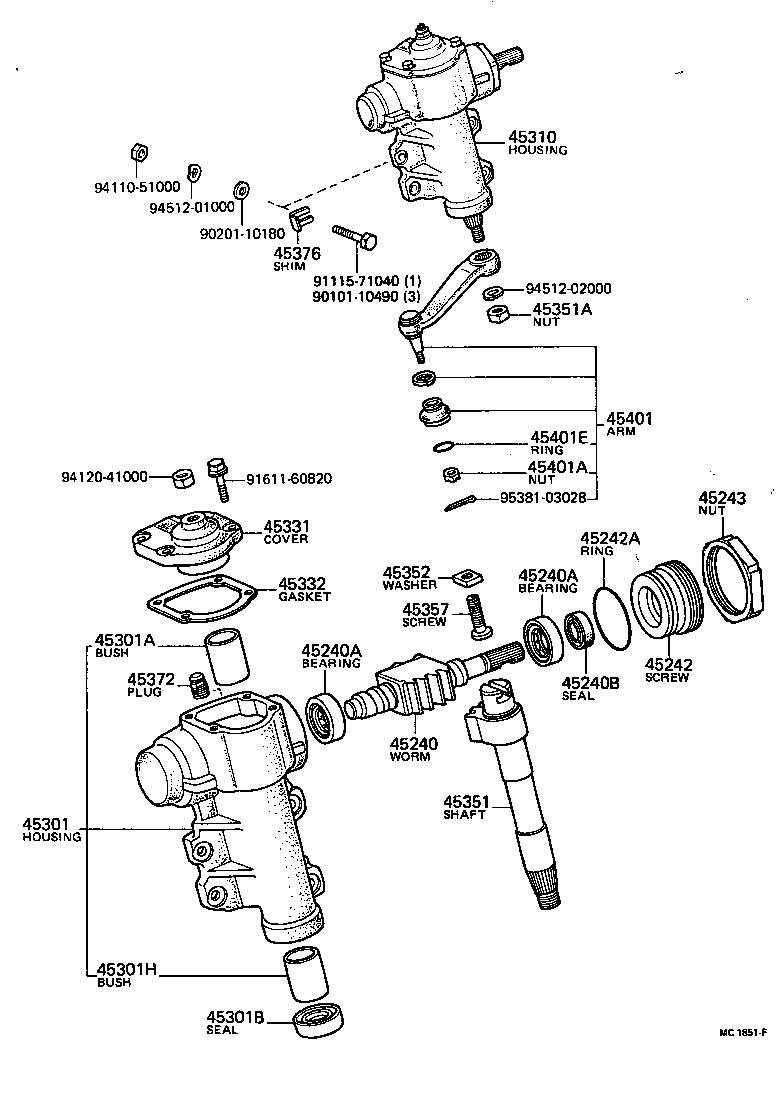 45280-35020 BRACKET, STEERING COLUMN, UPPER product image