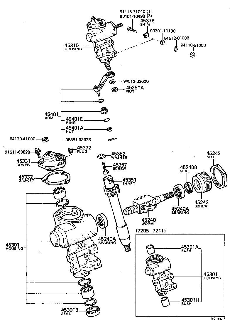 45280-35020 BRACKET, STEERING COLUMN, UPPER product image