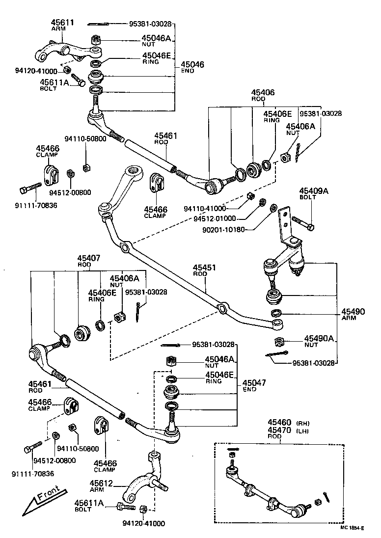 45451-35060 ROD, STEERING RELAY product image
