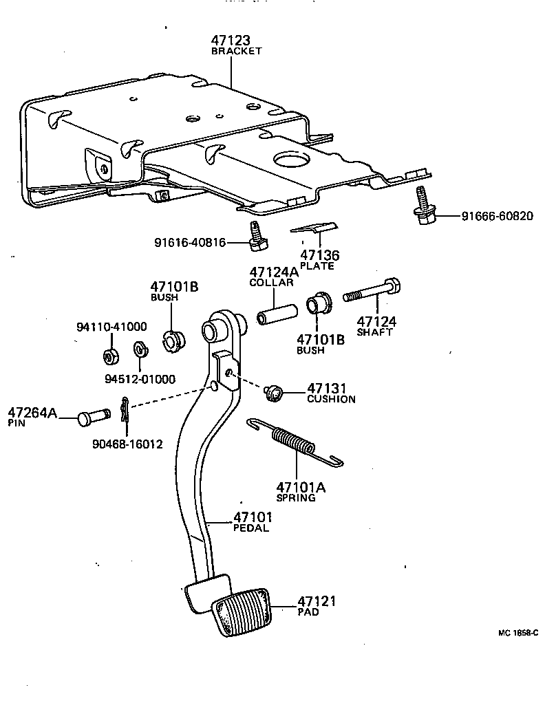 47144-35010 COLLAR(FOR BRAKE PEDAL SHAFT) product image