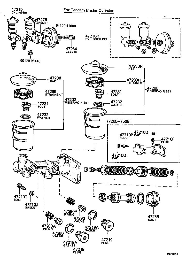 04471-35050 CYLINDER KIT, BRAKE MASTER product image