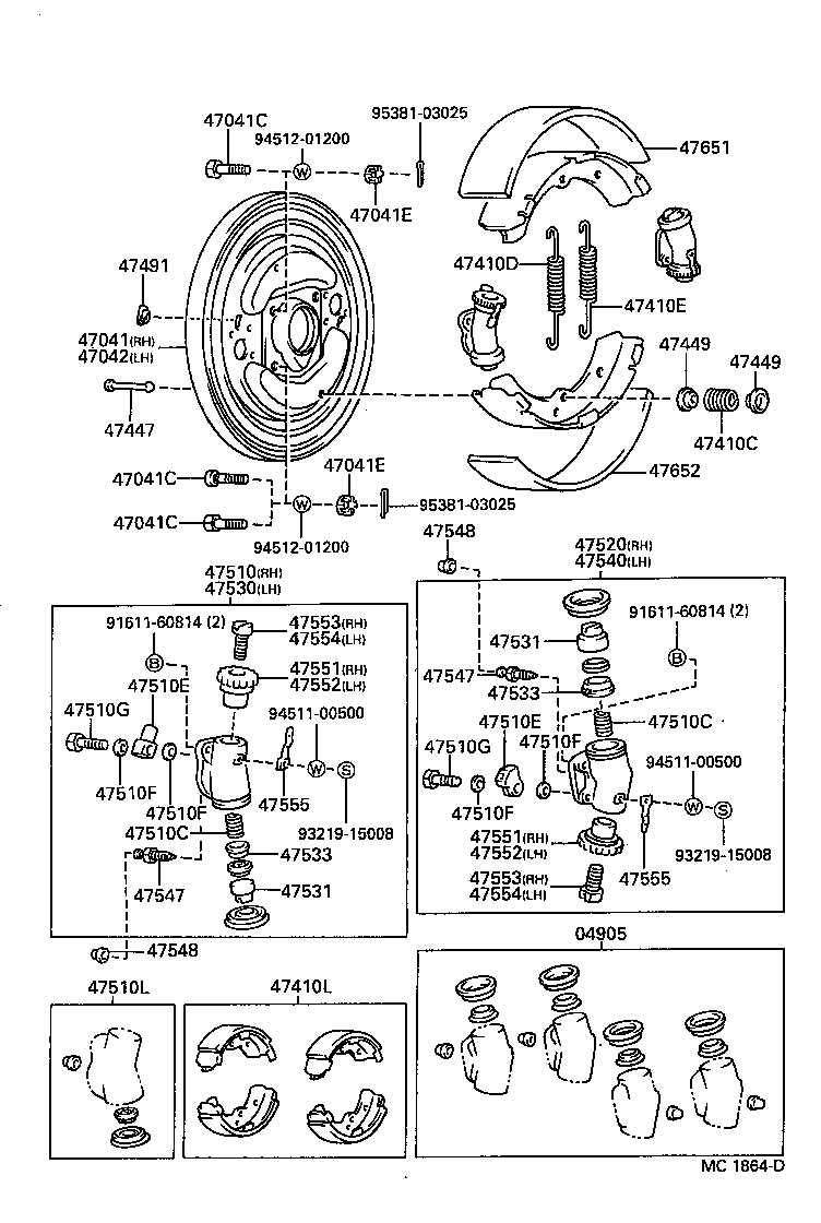 04473-35040 CYLINDER KIT, FRONT WHEEL product image