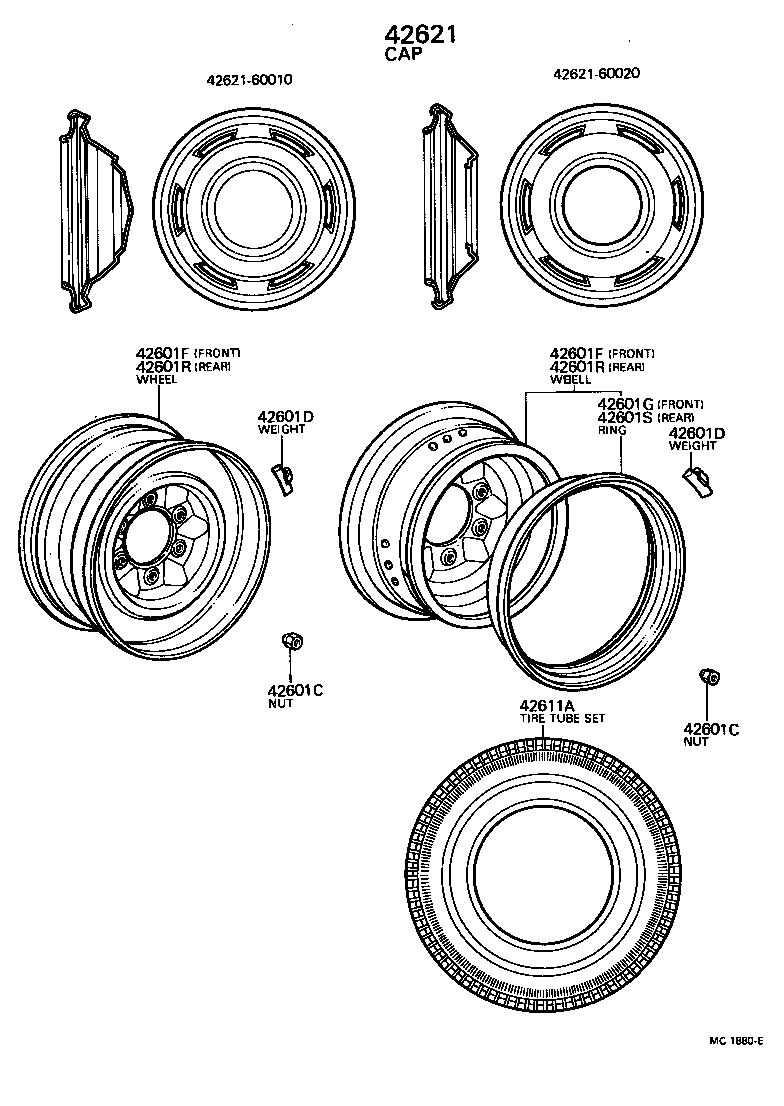 42601-60040 WHEEL, DISC (FOR FRONT) product image
