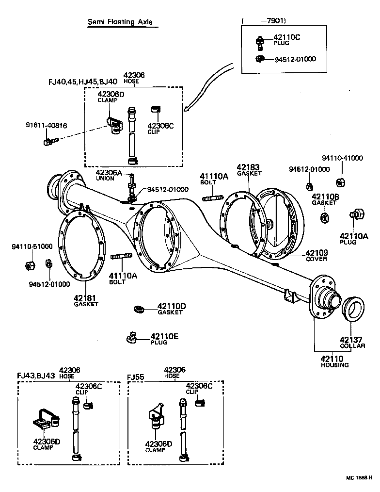 Toyota 41341-55010 PINION, REAR DIFFERENTIAL