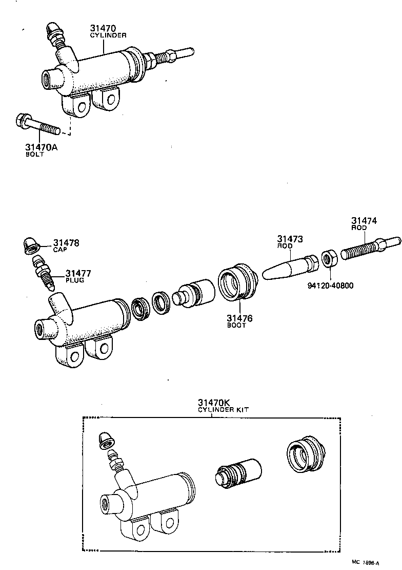 91611-40845 BOLT(FOR CLUTCH RELEASE CYLINDER SETTING) product image