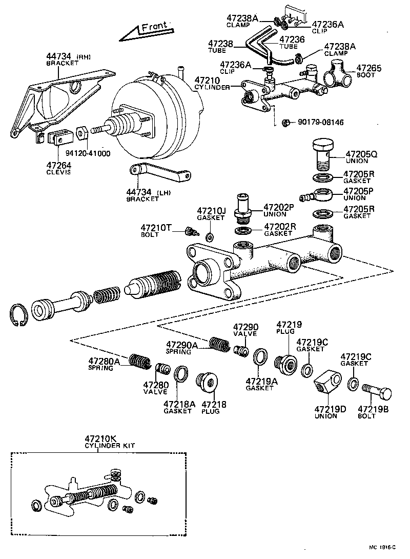 55107-95011 BRACKET, BOOSTER SUPPORT OR ROD SUPPORT product image