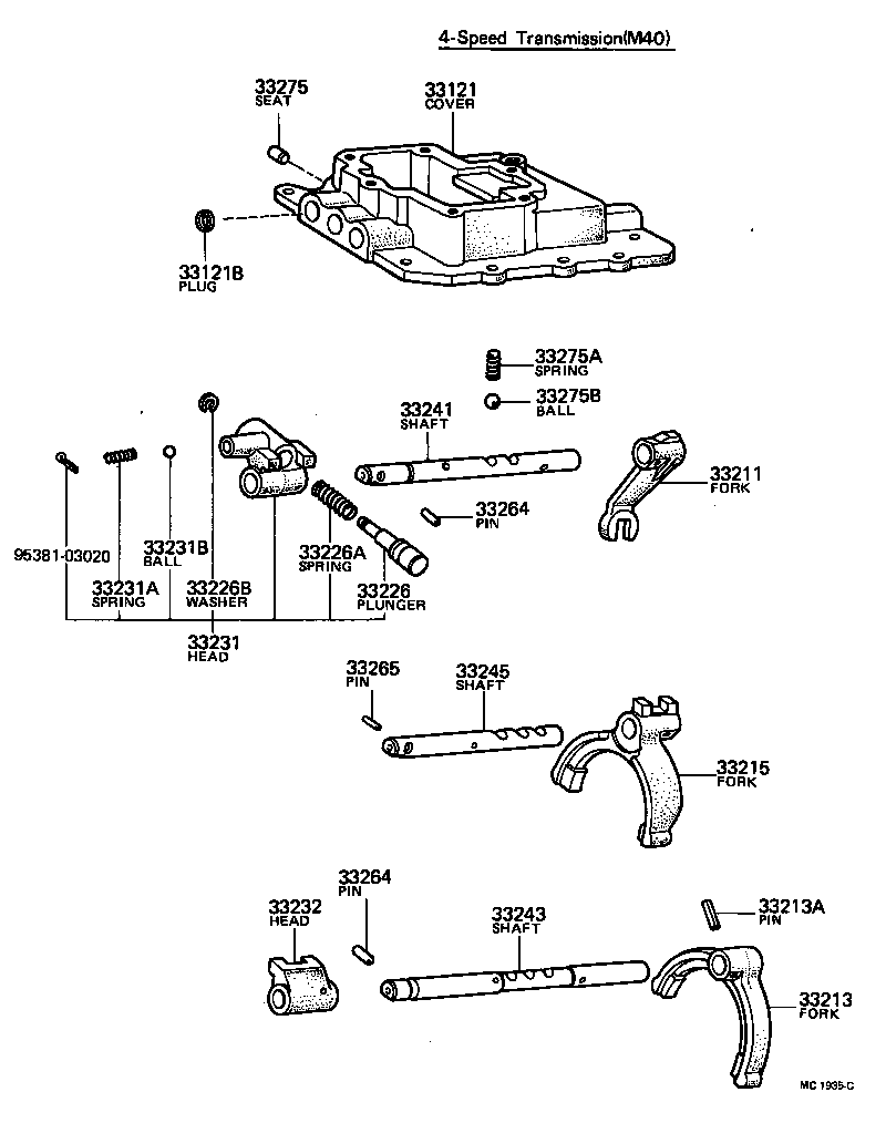 33253-36060 LEVER, SHIFT OUTER, NO.1 product image