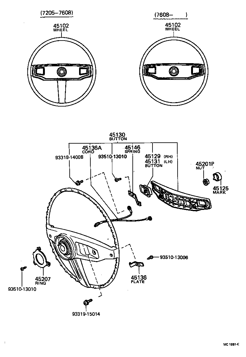 45100-35130 WHEEL SUB-ASSY, STEERING product image