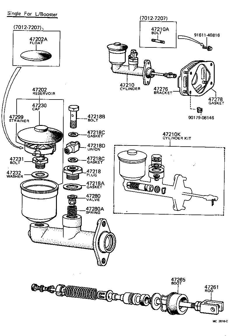 47265-14010 BOOT, MASTER CYLINDER product image