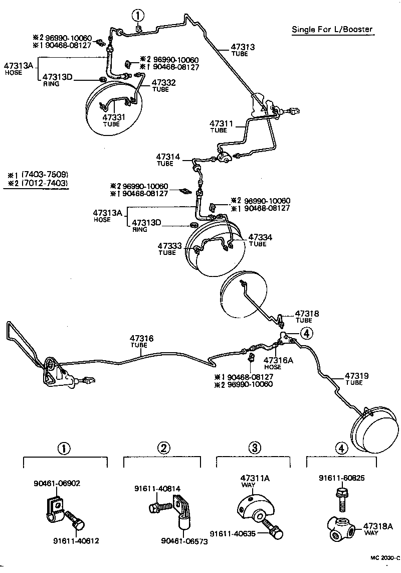 47311-14010 TUBE, FRONT BRAKE, NO.1 product image