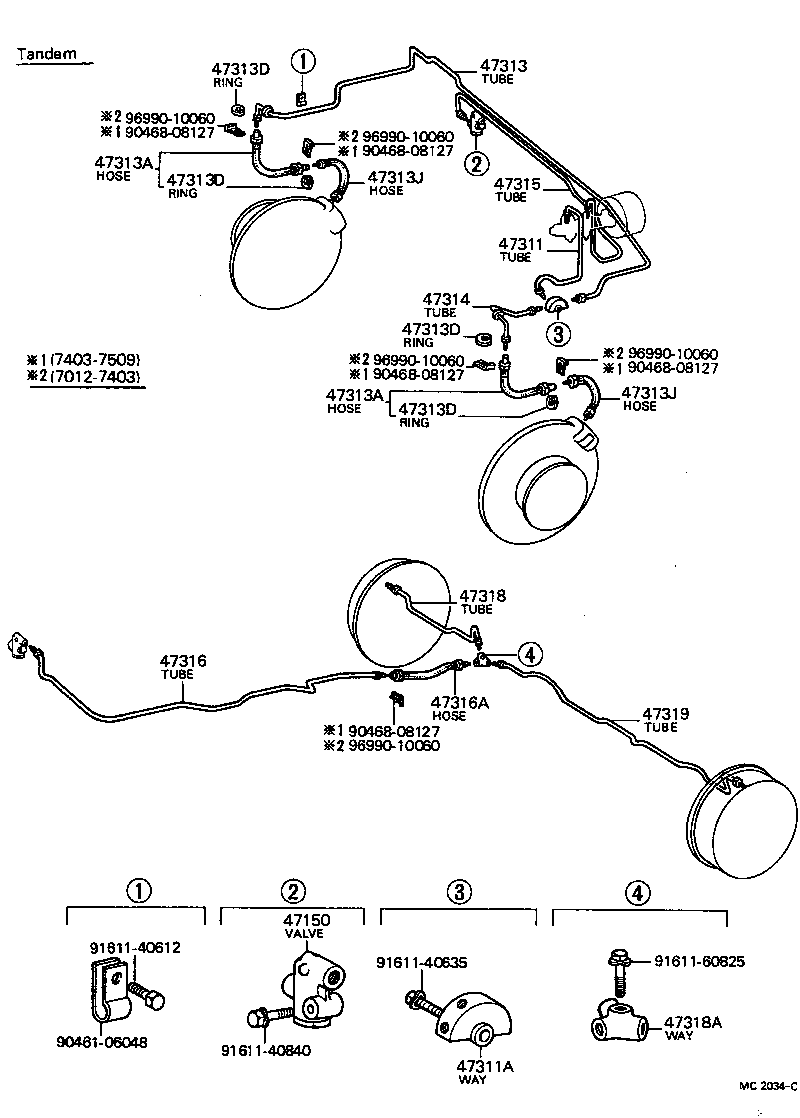 47311-14010 TUBE, FRONT BRAKE, NO.1 product image