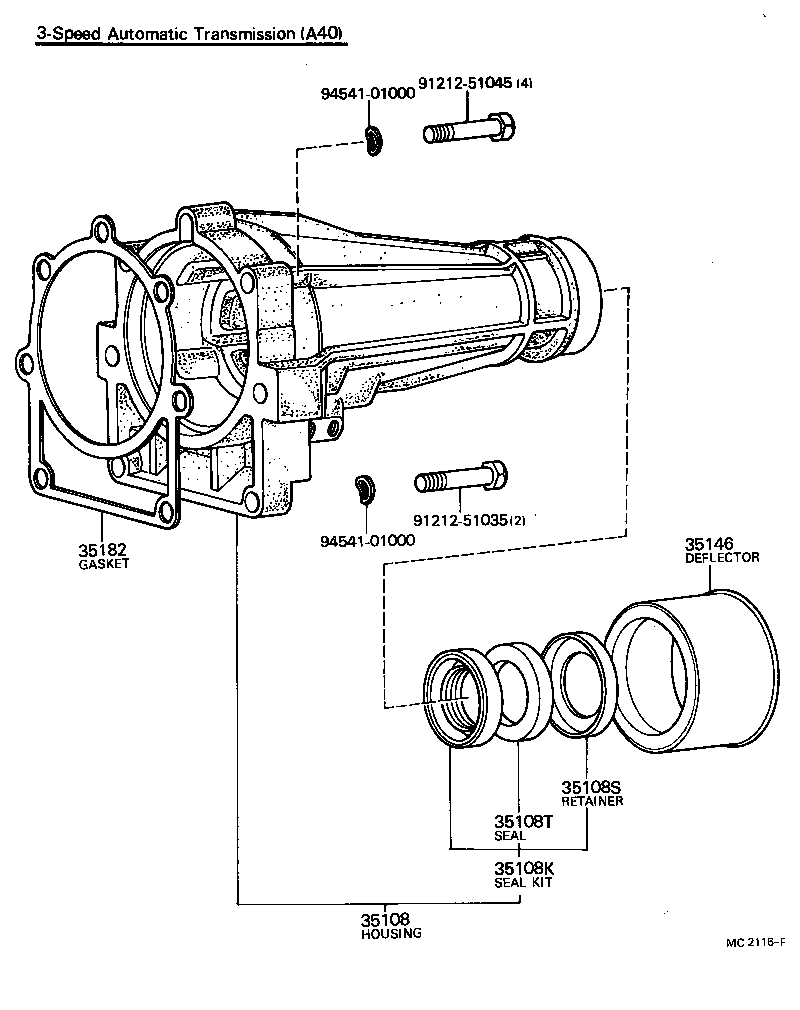 35108-40901 HOUSING SUB-ASSY, EXTENSION (ATM) product image
