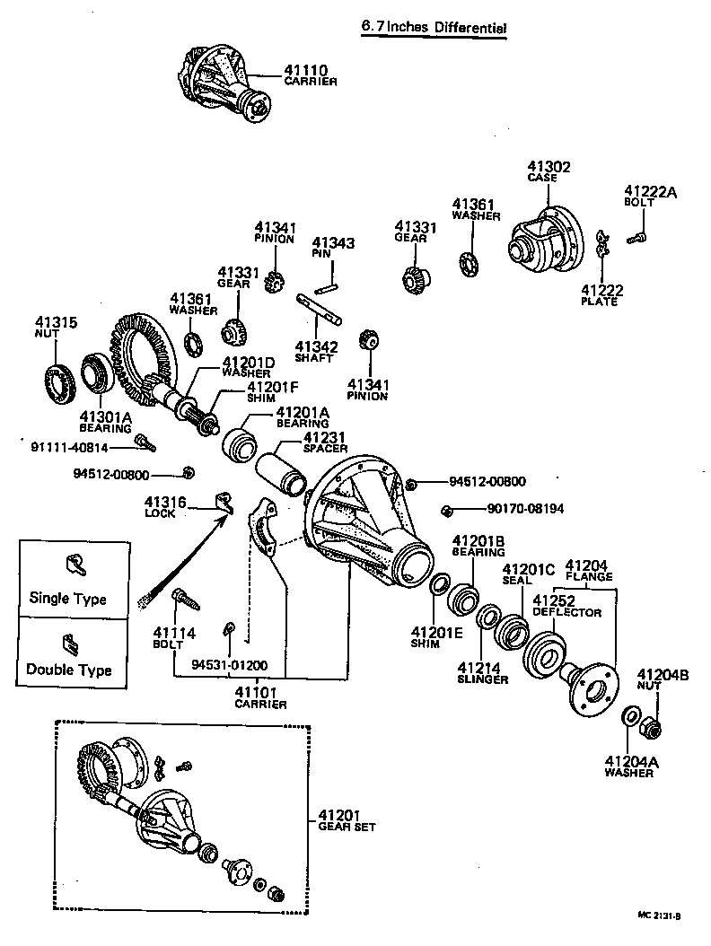 41101-30010 CARRIER SUB-ASSY, DIFFERENTIAL, REAR product image