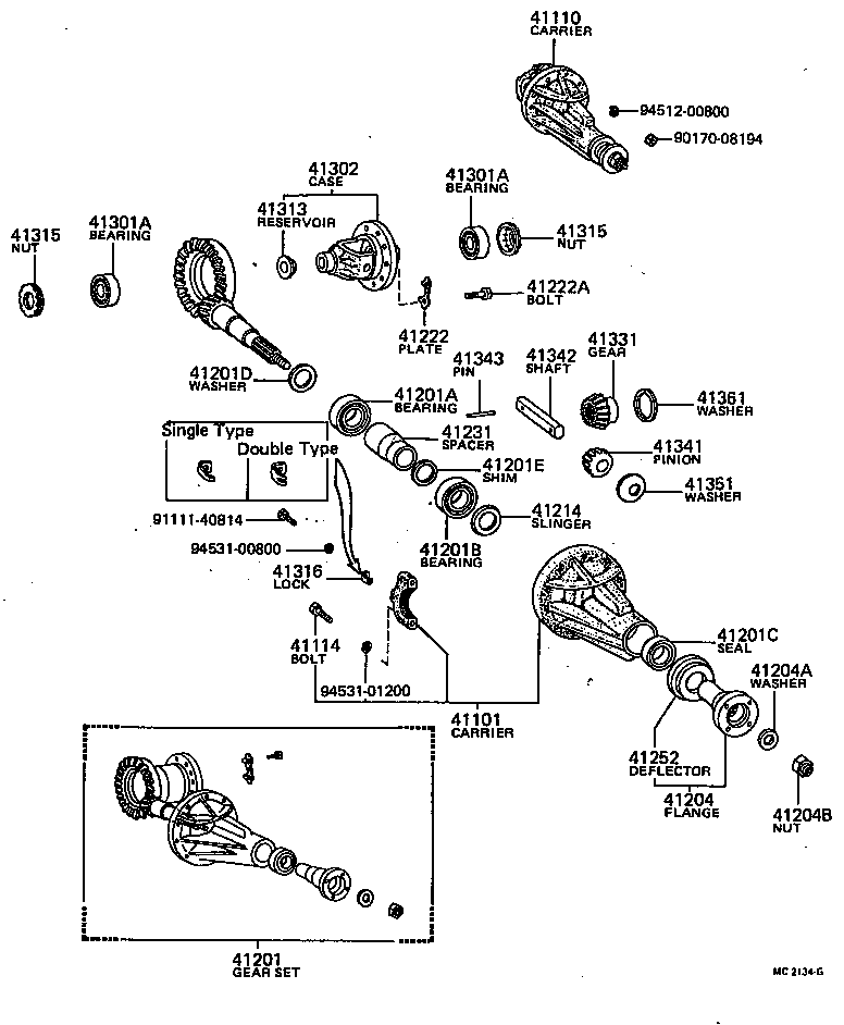 41101-30010 CARRIER SUB-ASSY, DIFFERENTIAL, REAR product image