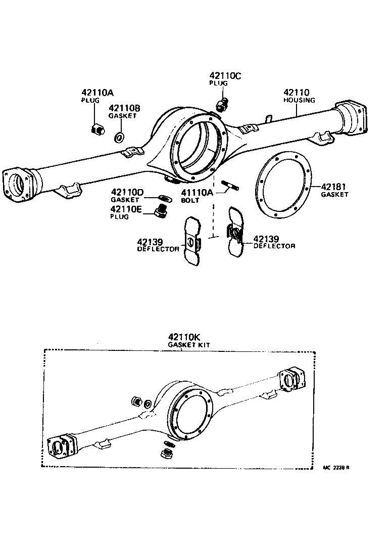 Toyota 41331-30020 GEAR, REAR DIFFERENTIAL SIDE