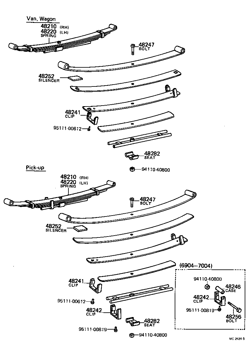 48247-10080 BOLT, REAR SPRING, CENTER product image