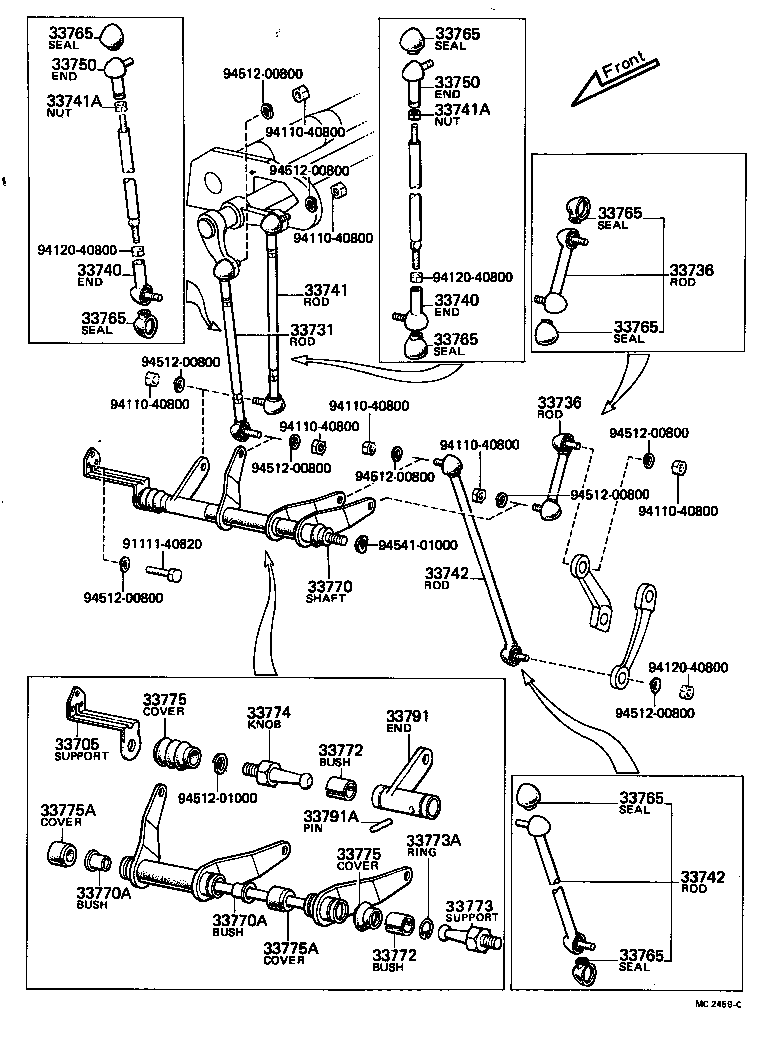 33542-40011 KNOB SUB-ASSY, SHIFT LEVER (FOR COLUMN SHIFT) product image
