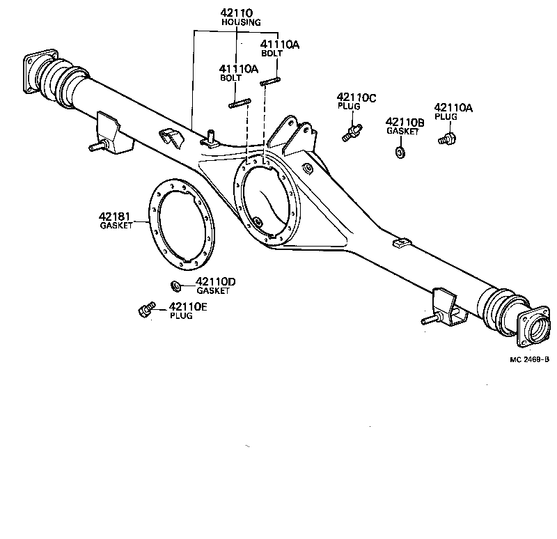 90116-08140 BOLT, NO.1 (FOR REAR DIFFERENTIAL CARRIER SET) product image