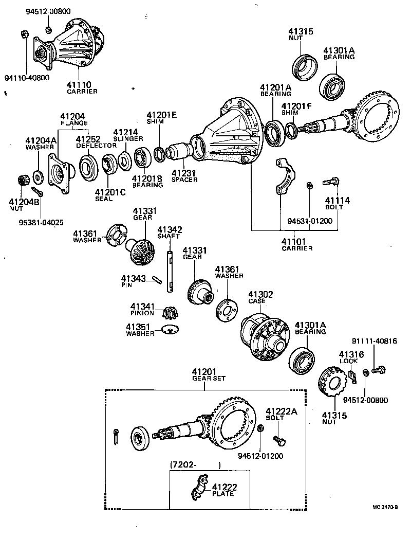 90116-08140 BOLT, NO.1 (FOR REAR DIFFERENTIAL CARRIER SET) product image
