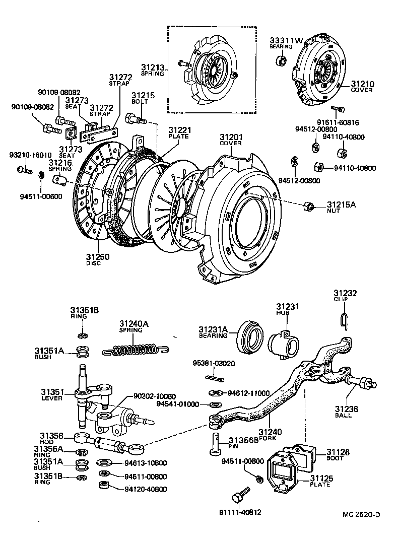 31038-40011 ROD, OVER CENTER ADJUSTING product image