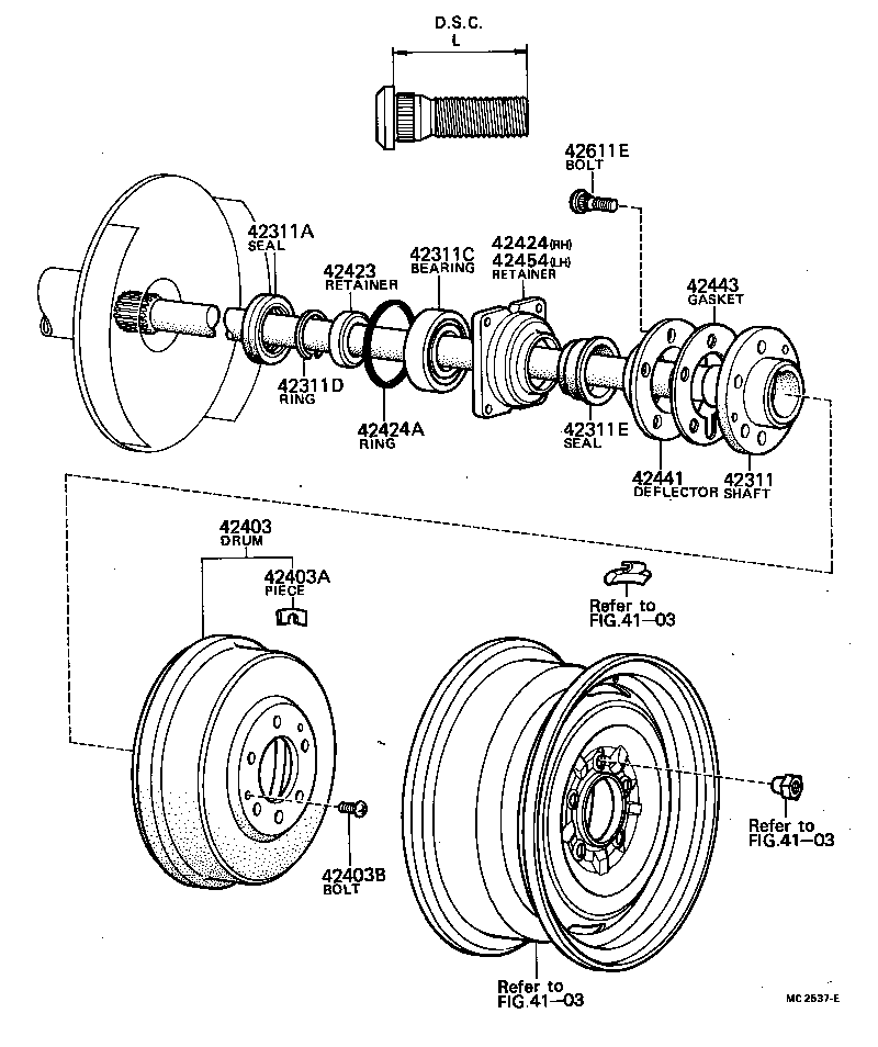 42431-40023 DRUM SUB-ASSY, REAR BRAKE product image