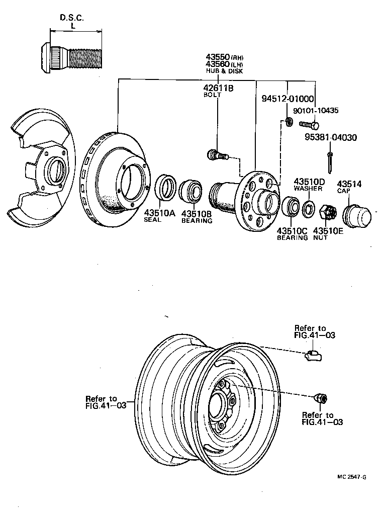 43510-40022 HUB AND BRAKE DRUM ASSY, FRONT AXLE, RH product image