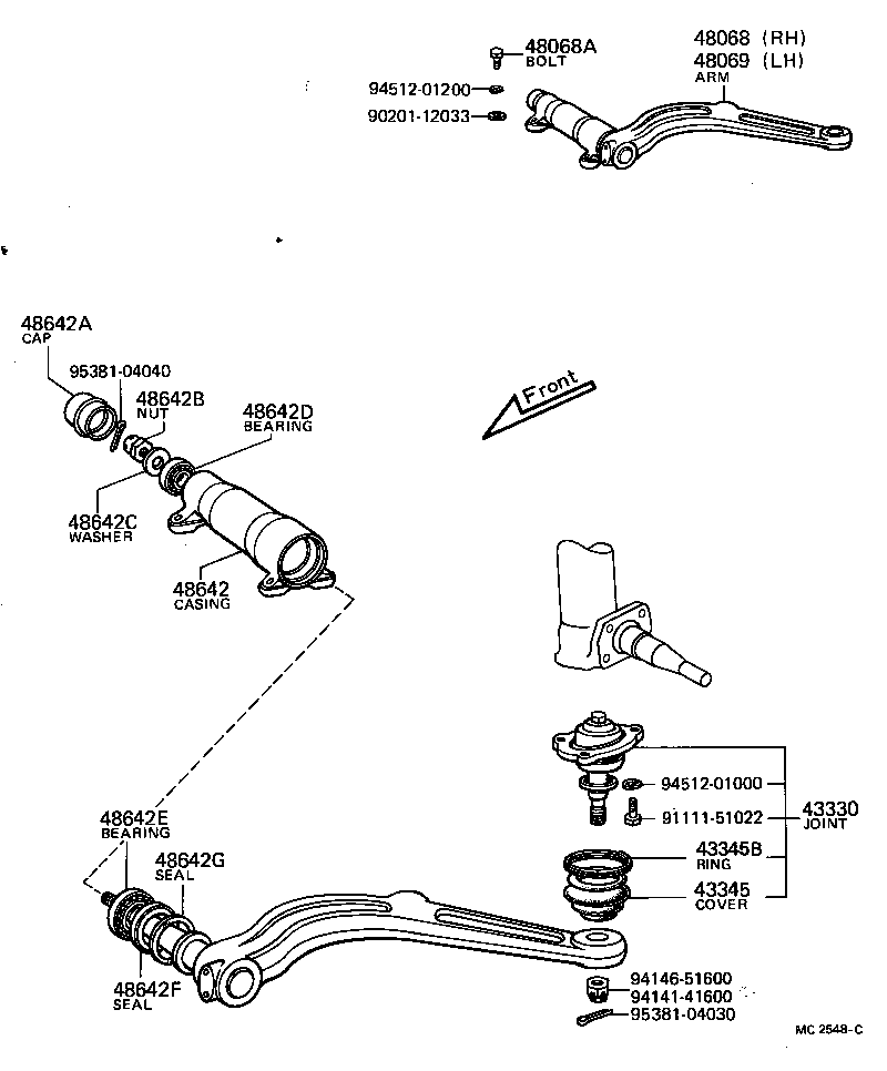 43345-40010 COVER, LOWER BALL JOINT DUST product image
