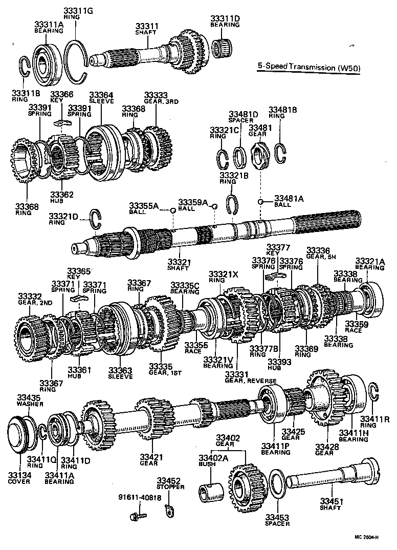 33332-26030 GEAR, 2ND product image