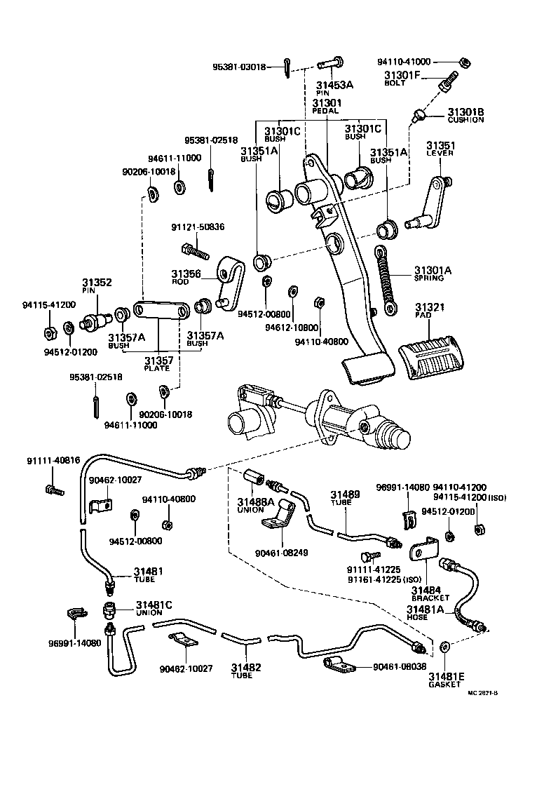 31461-96518 UNION(FOR CLUTCH MASTER CYLINDER TO FLEXIBLE HOSE TUBE) product image