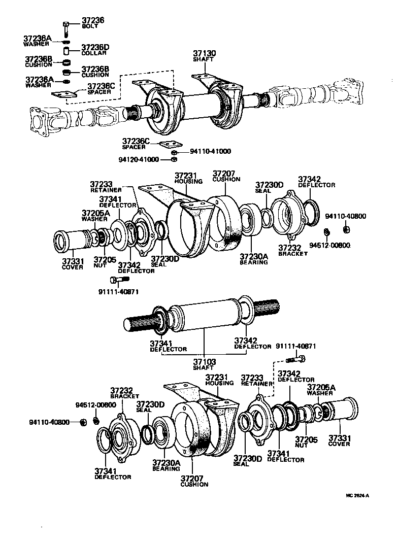 37110-55050 SHAFT ASSY, PROPELLER product image