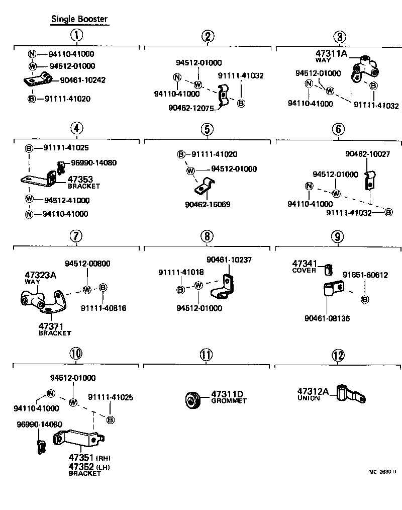 47311-55040 TUBE, FRONT BRAKE, NO.1 product image