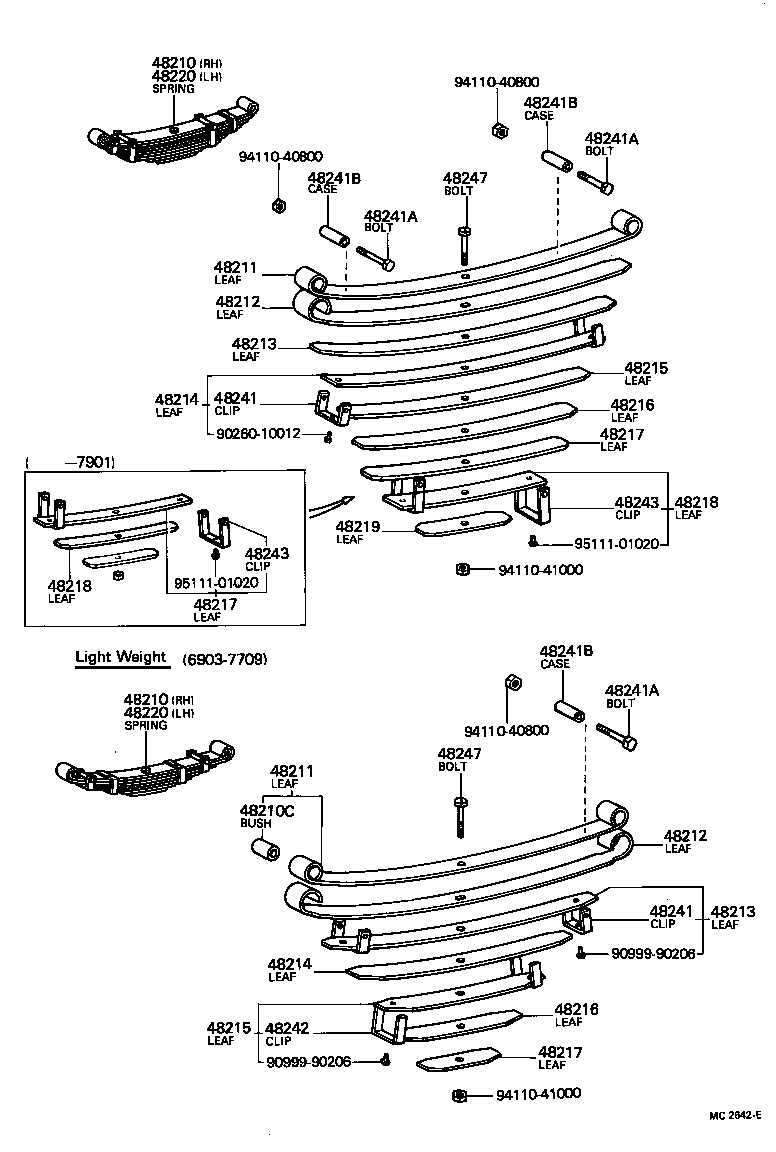 48405-60010 BRACKET SUB-ASSY, REAR SPRING, REAR RH product image