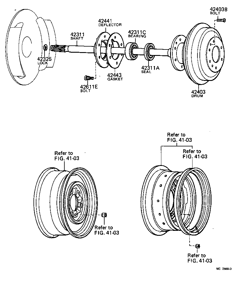 42311-36031 SHAFT, REAR AXLE product image