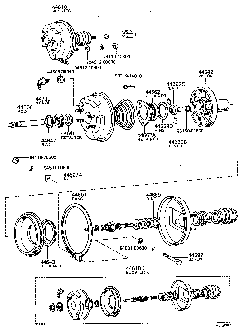 44606-30030 PUSH ROD SUB-ASSY, BOOSTER product image