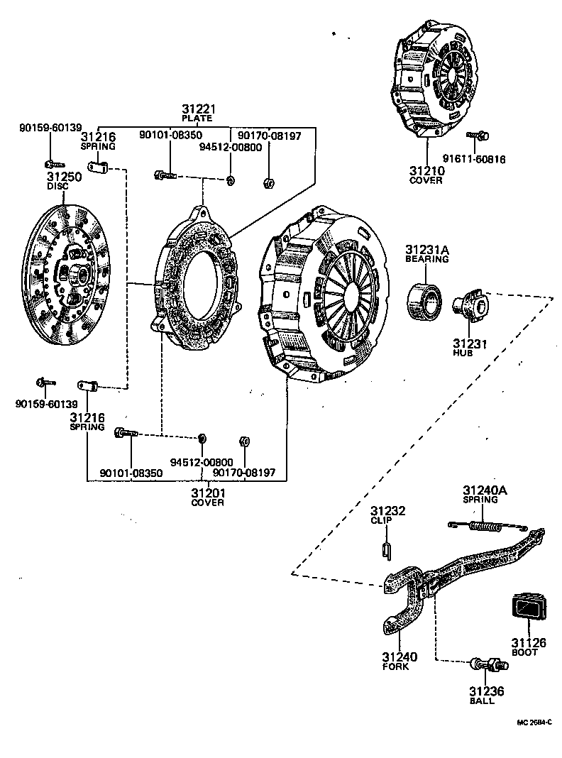 31201-29066 COVER SUB-ASSY, CLUTCH product image