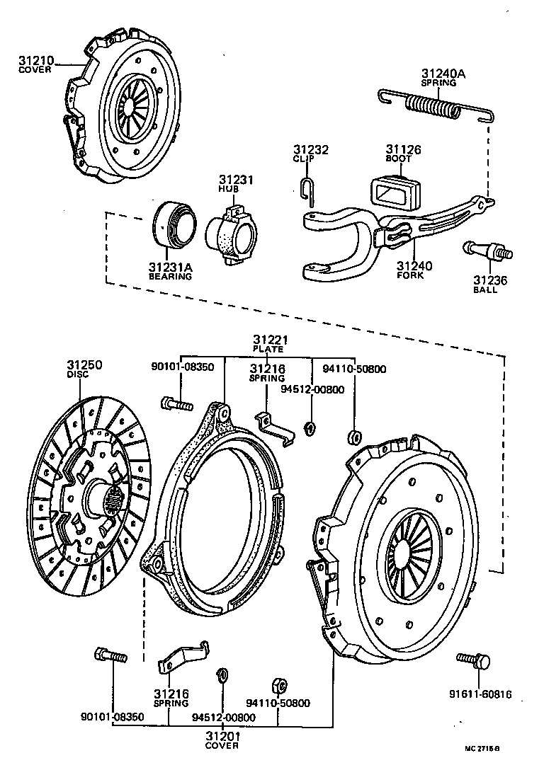31201-29066 COVER SUB-ASSY, CLUTCH product image