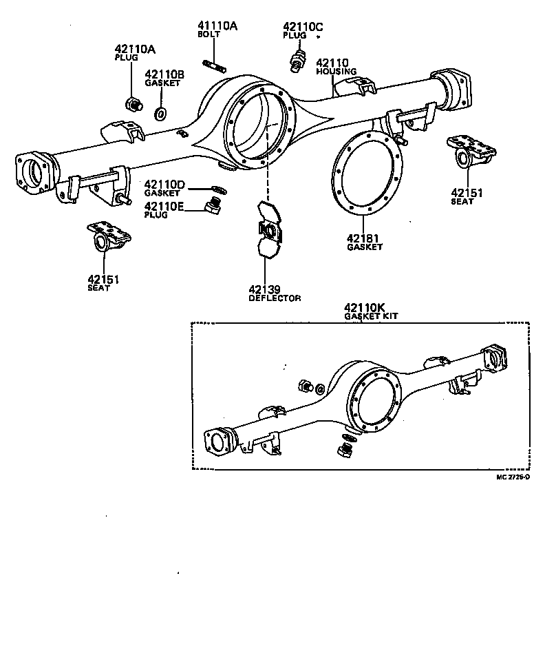 41101-30010 CARRIER SUB-ASSY, DIFFERENTIAL, REAR product image