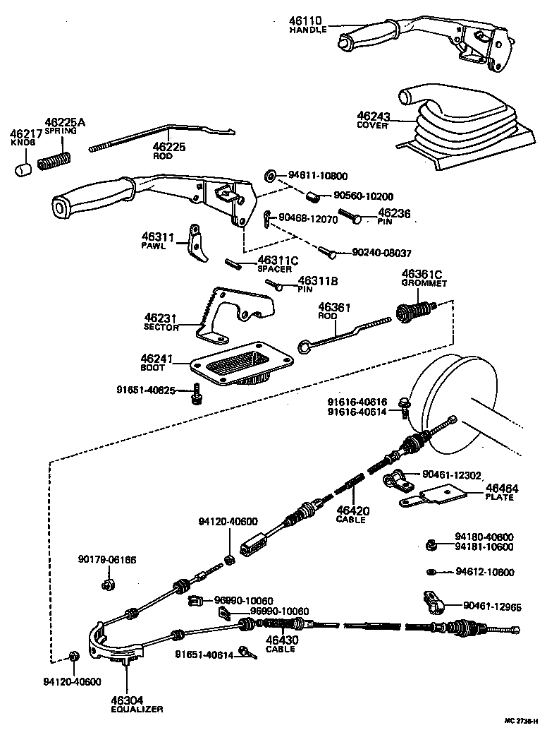 46115-20010 WASHER, PARKING BRAKE PLUNGER product image